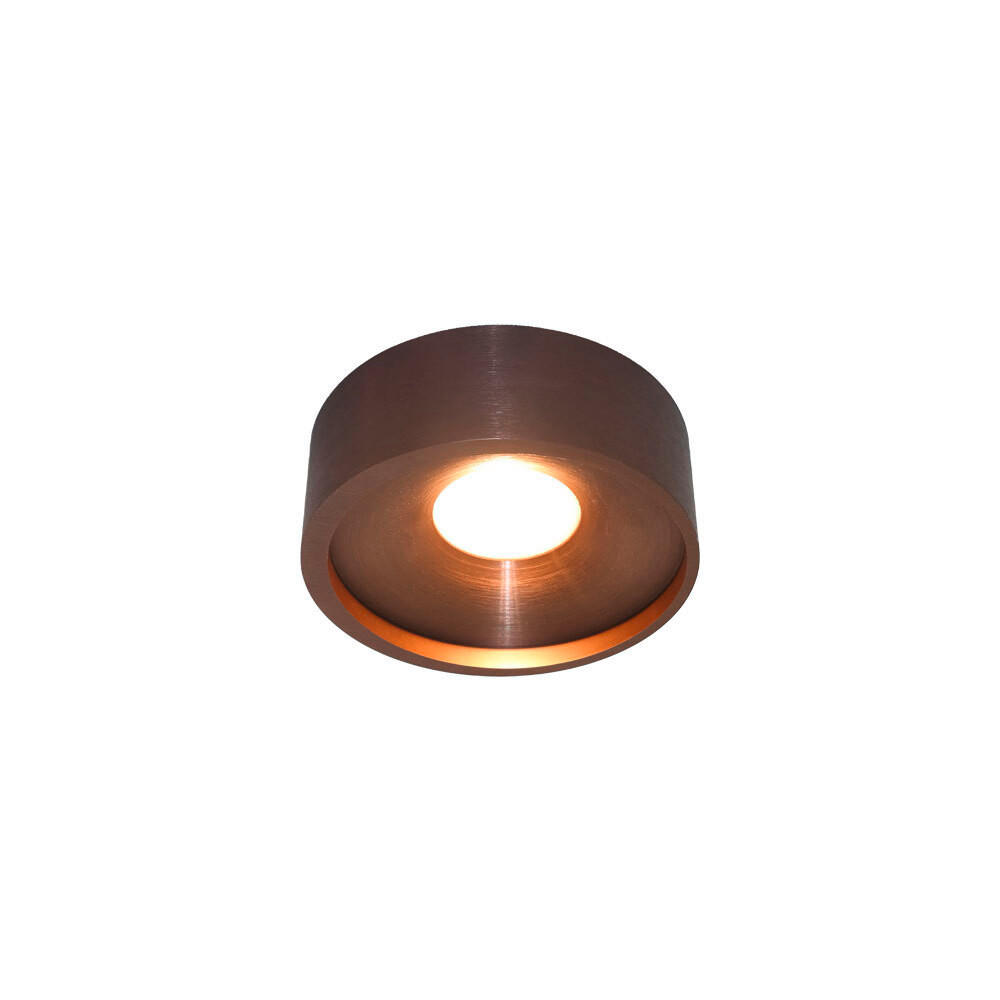LED-DECKENLEUCHTE  14/5 cm    - Bronzefarben, Design, Metall (14/5cm)