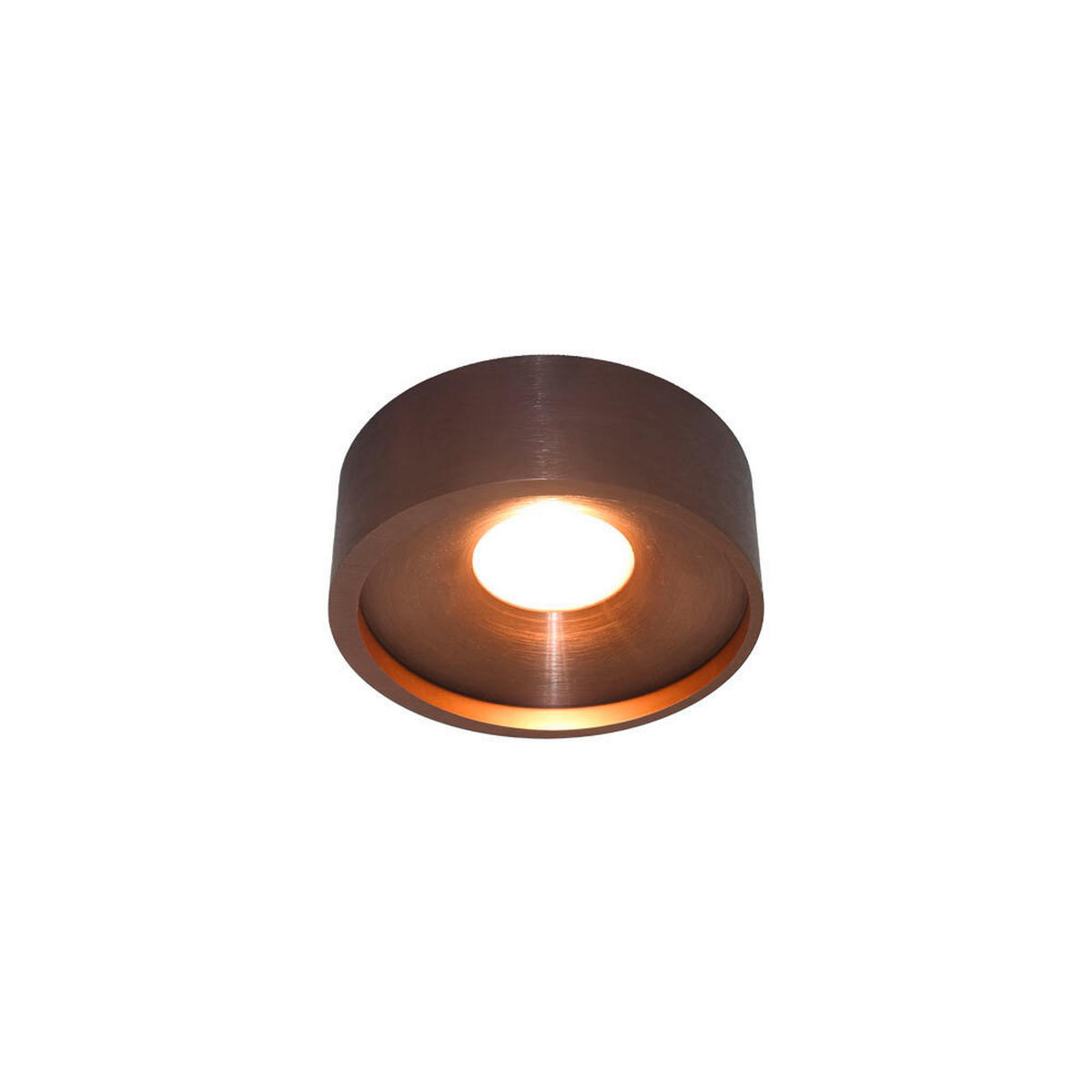 LED-DECKENLEUCHTE  14/5 cm    - Bronzefarben, Design, Metall (14/5cm)