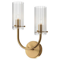 NÁSTENNÉ SVIETIDLO, 25/38/12 cm - mosadzná, Basics, kov/sklo (25/38/12cm) - MAYTONI