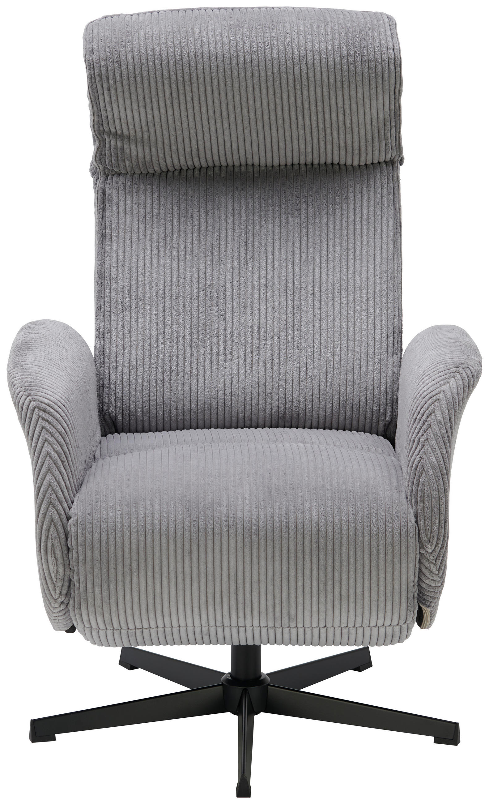 RELAXFÅTÖLJ i metall, textil grå, svart  - svart/grå, Trend, metall/textil (73/111-77/82-160cm) - Xora