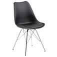 STUHL  Typenauswahl   - Chromfarben/Schwarz, Trend, Kunststoff/Textil (48,5/85,5/54cm) - Carryhome