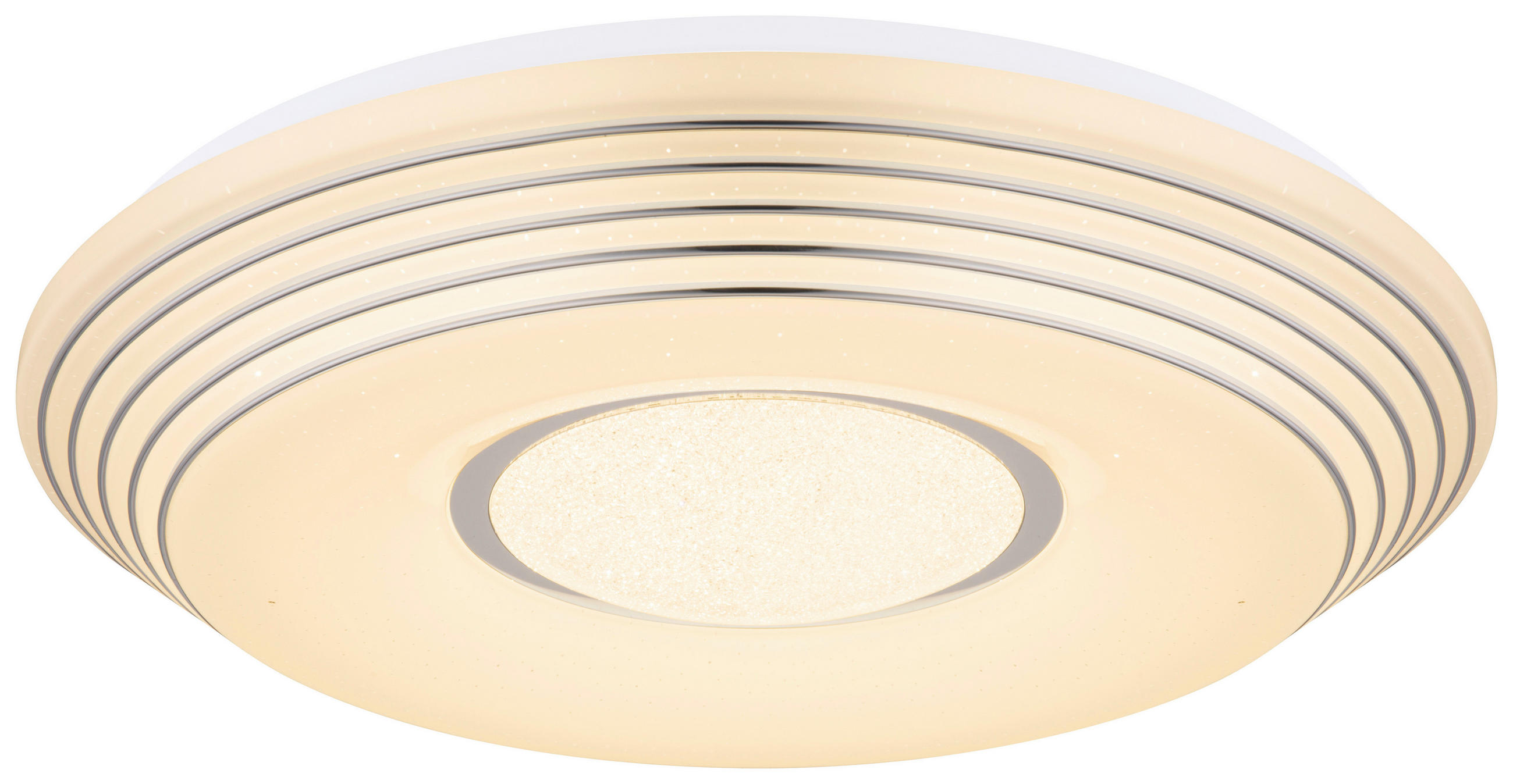 LED-DECKENLEUCHTE Pillo 50/8,5 cm   - Klar/Weiß, Basics, Kunststoff/Metall (50/8,5cm) - Globo