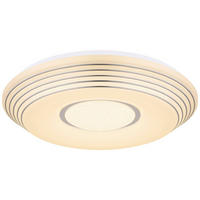 LED-DECKENLEUCHTE Pillo 50/8,5 cm   - Klar/Weiß, Basics, Kunststoff/Metall (50/8,5cm) - Globo
