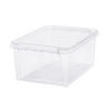 FÖRVARINGSLÅDA 40/30/18 cm   - vit/klar, Basics, plast (40/30/18cm) - Smart Store