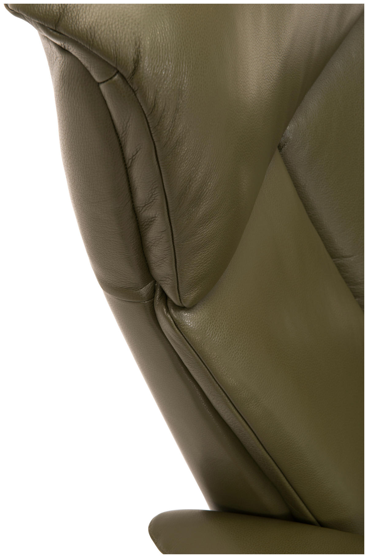 RELAXSESSEL in Leder Dunkelgrün  - Chromfarben/Dunkelgrün, Design, Leder/Metall (78/108/89cm) - Welnova