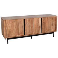 LOWBOARD  in 150/60/40 cm  - Schwarz/Akaziefarben, Natur, Holz/Holzwerkstoff (150/60/40cm) - Carryhome