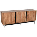 LOWBOARD  in 150/60/40 cm  - Schwarz/Akaziefarben, Natur, Holz/Holzwerkstoff (150/60/40cm) - Carryhome