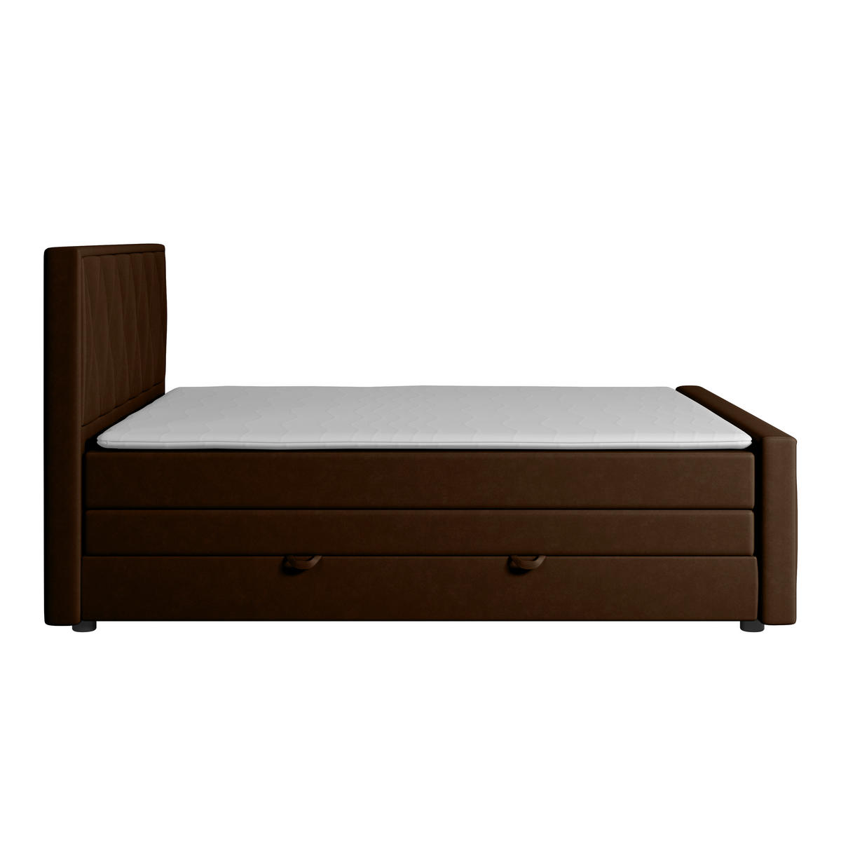 BOXSPRINGBETT 180/200 cm  in Braun  - Schwarz/Braun, Modern, Holz/Textil (180/200cm) - MID.YOU