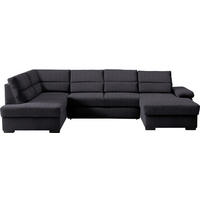 WOHNLANDSCHAFT in Webstoff Anthrazit  - Dunkelbraun/Anthrazit, Konventionell, Kunststoff/Textil (183/319/166cm) - Cantus