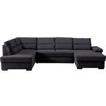 WOHNLANDSCHAFT  in Webstoff Anthrazit  - Dunkelbraun/Anthrazit, KONVENTIONELL, Kunststoff/Textil (183/319/166cm) - Cantus