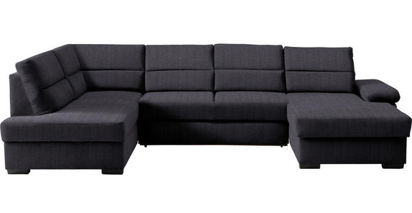 WOHNLANDSCHAFT  in Webstoff Anthrazit  - Dunkelbraun/Anthrazit, KONVENTIONELL, Kunststoff/Textil (183/319/166cm) - Cantus