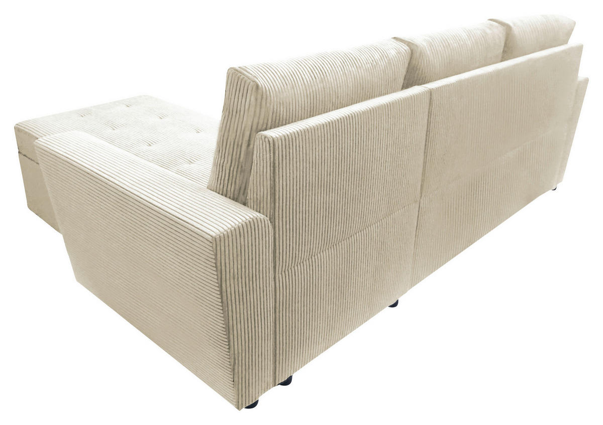 ECKSOFA in Cord Beige  231/155 cm  - Taupe/Beige, Design, Kunststoff/Textil (231/155cm) - MID.YOU