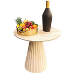 BEISTELLTISCH in Holz, Metall, Keramik 46/46/45 cm  - Creme, Trend, Holz/Keramik (46/46/45cm) - Ambia Home