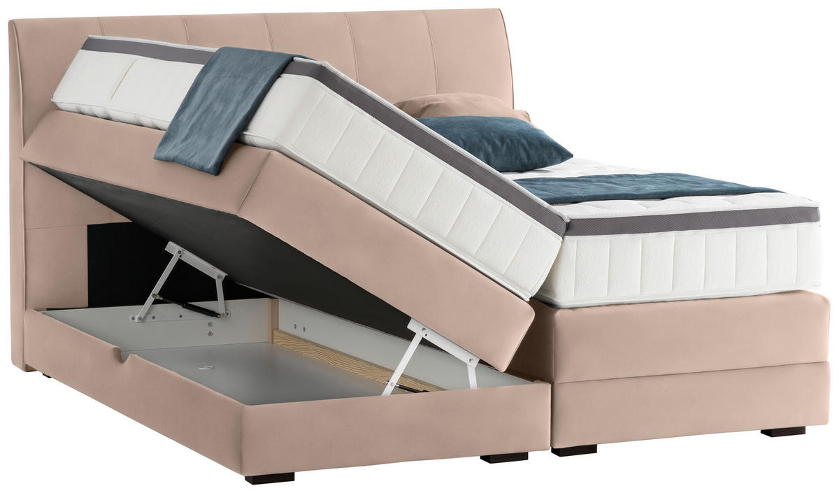 BOXSPRINGBETT 180/200 cm  in  - Wengefarben, Konventionell, Holz/Textil (180/200cm) - Novel