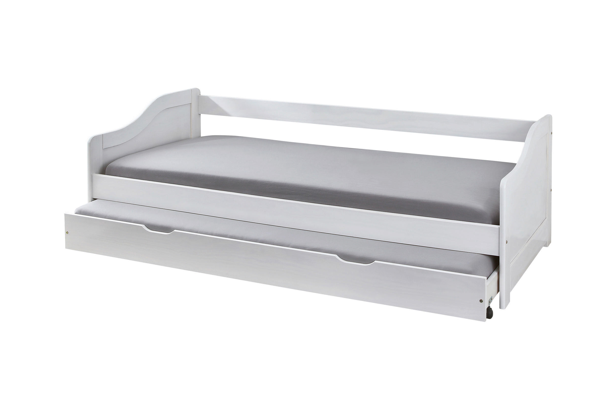 BETT 90/200 cm  in Weiß  - Naturfarben/Weiß, Basics, Holz (90/200cm) - Livetastic