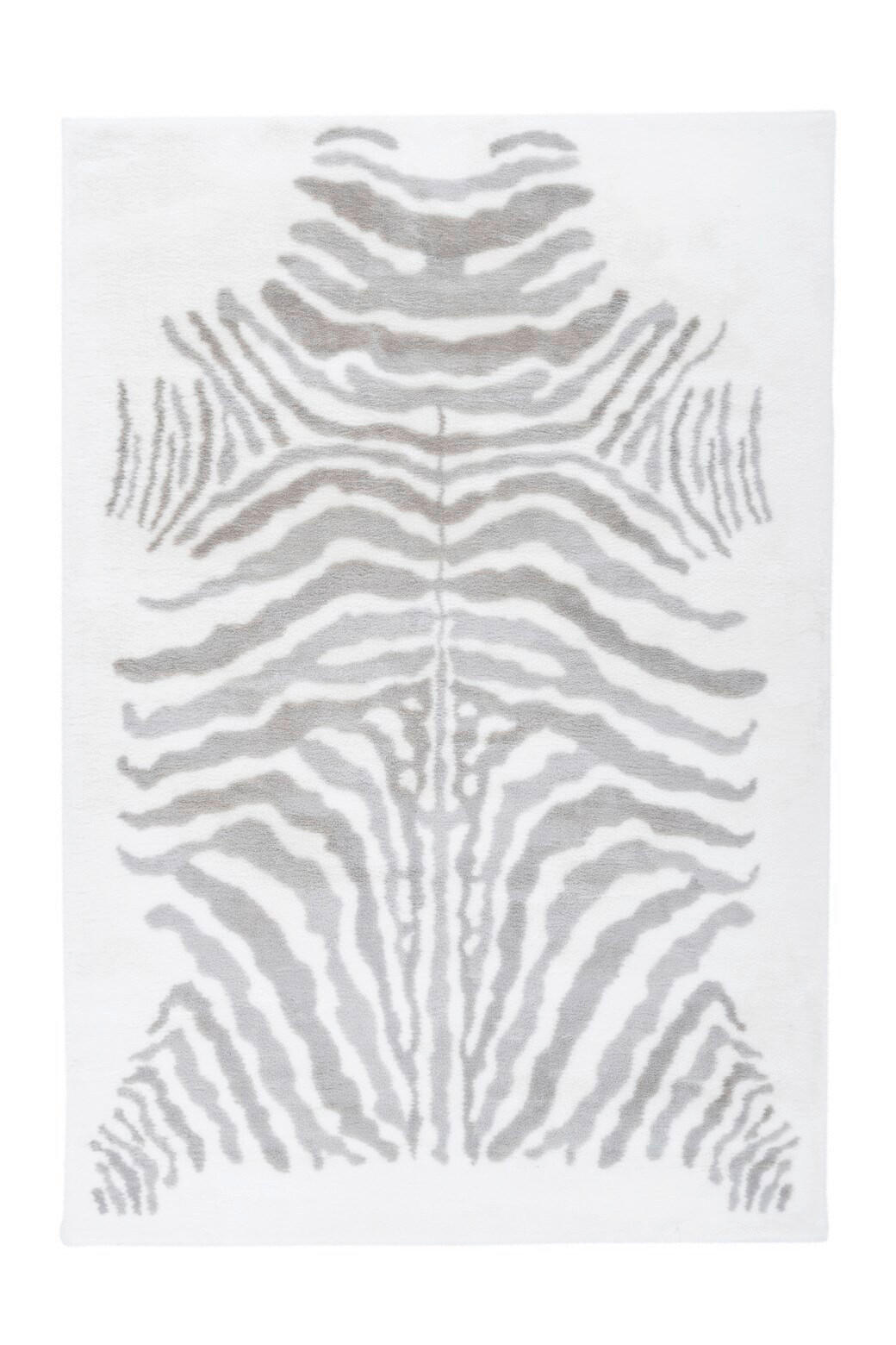 HOCHFLORTEPPICH 120/160 cm Rabbit Animal Grau / Weiß Grau, Weiß  - Weiß/Grau, KONVENTIONELL, Textil (120/160cm)