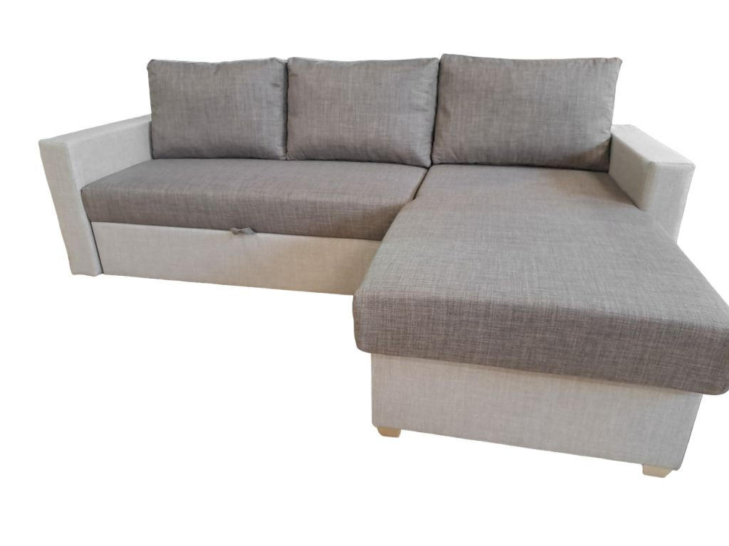 SJEDEĆA GARNITURA drvo, drvni materijal, tekstil  smeđa, bež   - siva/boje hrasta, Design, drvni materijal/drvo (230/155cm) - Xora