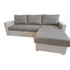 SJEDEĆA GARNITURA drvo, drvni materijal, tekstil  smeđa, bež   - siva/boje hrasta, Design, drvni materijal/drvo (230/155cm) - Xora