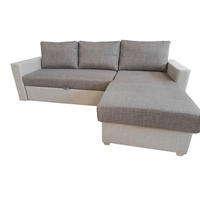 SJEDEĆA GARNITURA drvo, drvni materijal, tekstil  smeđa, bež   - siva/boje hrasta, Design, drvni materijal/drvo (230/155cm) - Xora