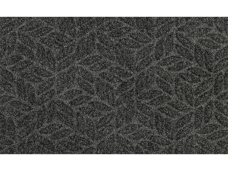 FUßMATTE 45/75 cm Dune Leaves dark grey  - Dunkelgrau, KONVENTIONELL, Kunststoff/Textil (45/75cm) - wash+dry