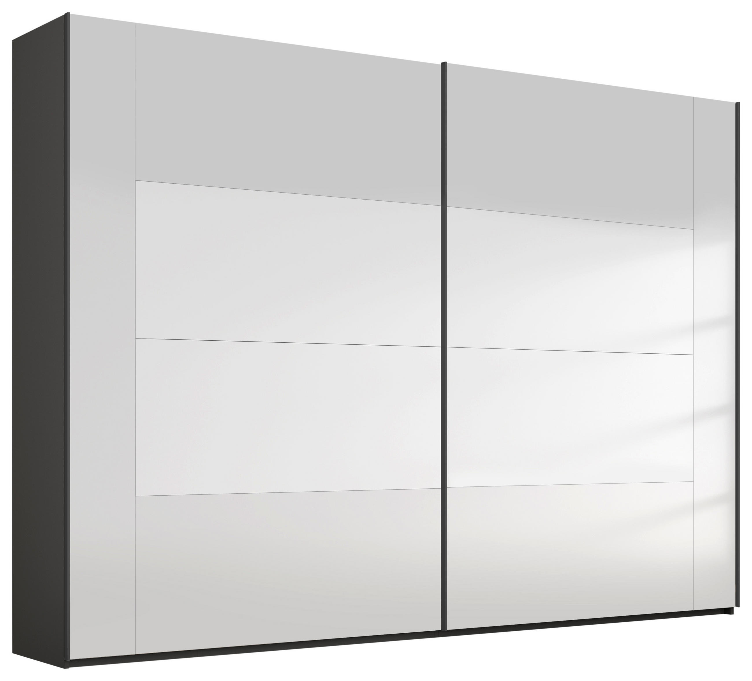 SCHWEBETÜRENSCHRANK 271/223/68 cm 2-türig Graphitfarben  - Graphitfarben, Design, Glas/Holzwerkstoff (271/223/68cm) - Xora