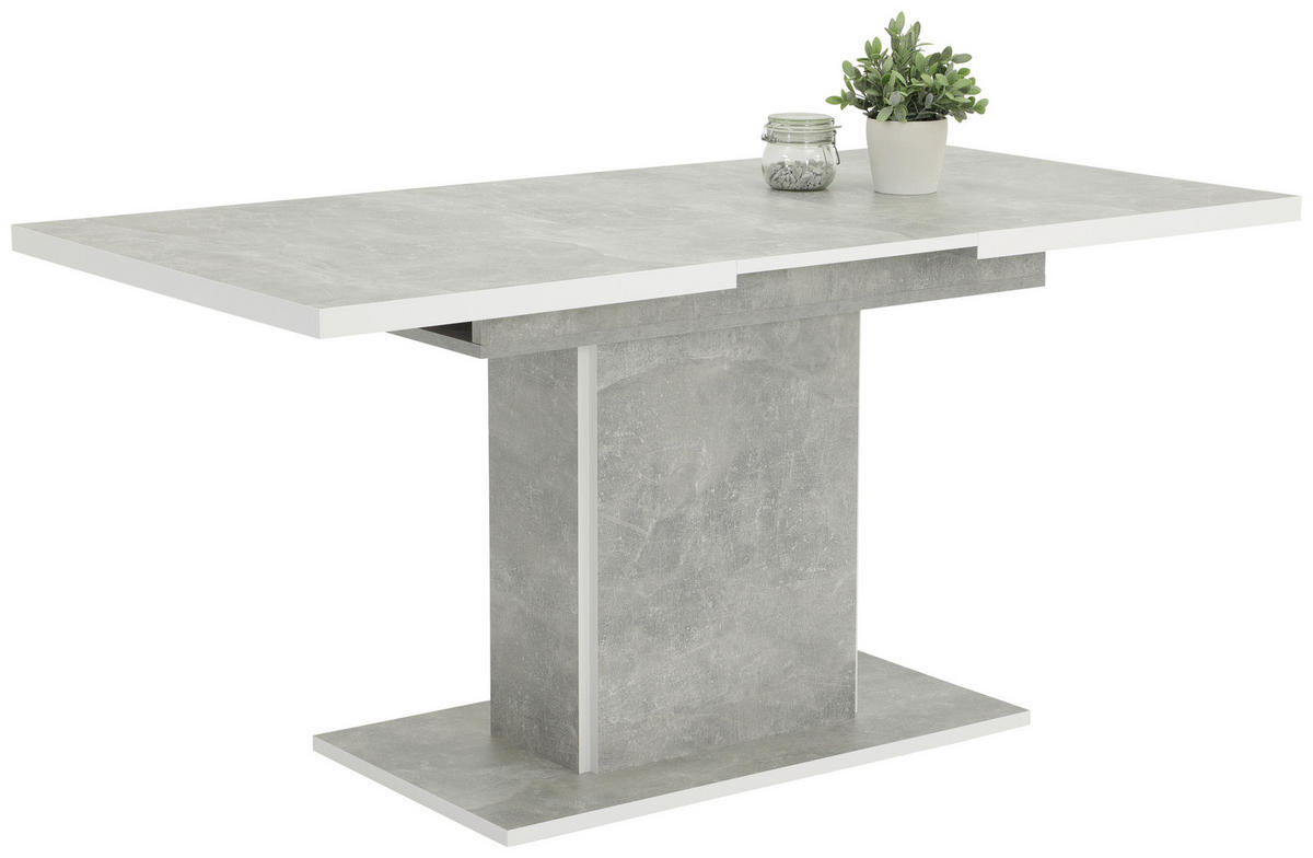 ESSTISCH Hellgrau rechteckig  ausziehbar  - Hellgrau, MODERN, Holzwerkstoff (120/80/76cm) - MID.YOU
