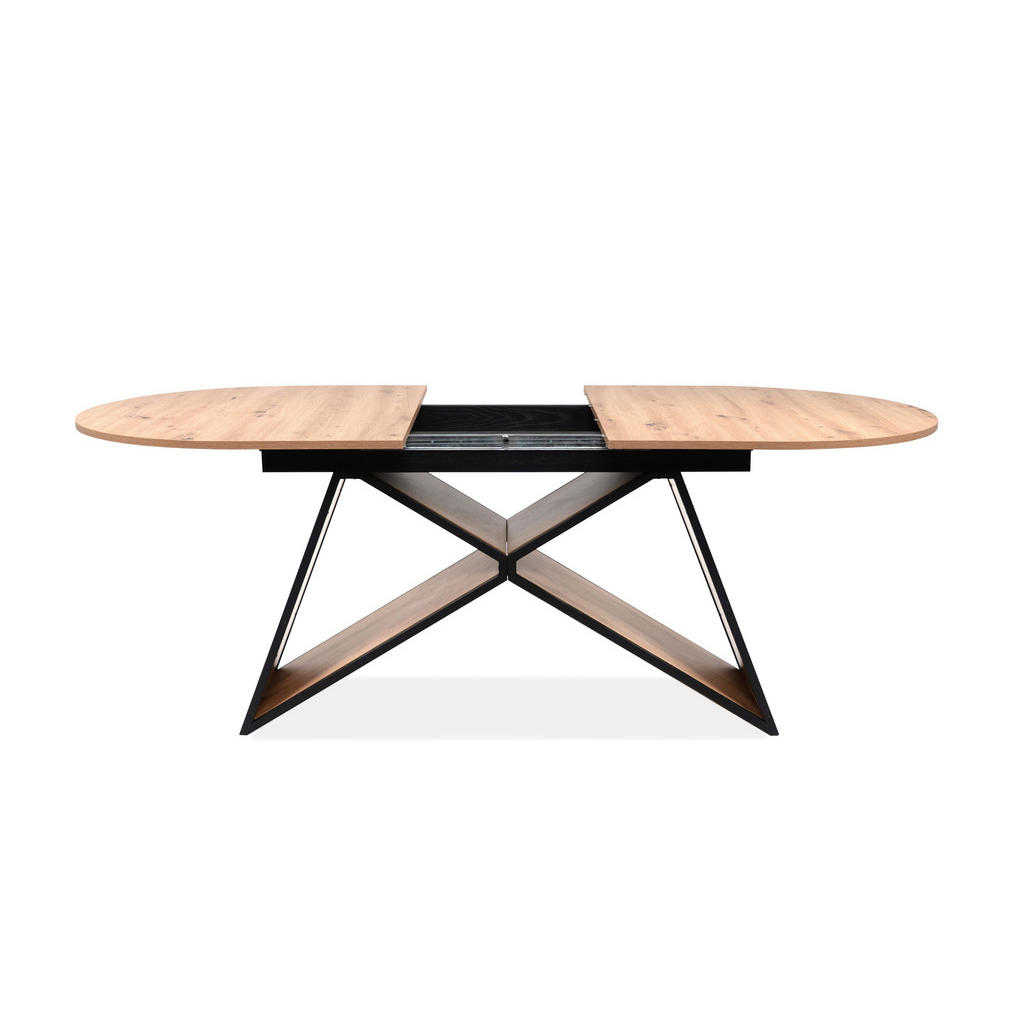 Thumbnail - Mid.you Esstisch, Eiche Artisan, Holzwerkstoff, oval, Z-Form, 90x76x160-200 cm, ausziehbar, Esszimmer, Tische, Esstische...