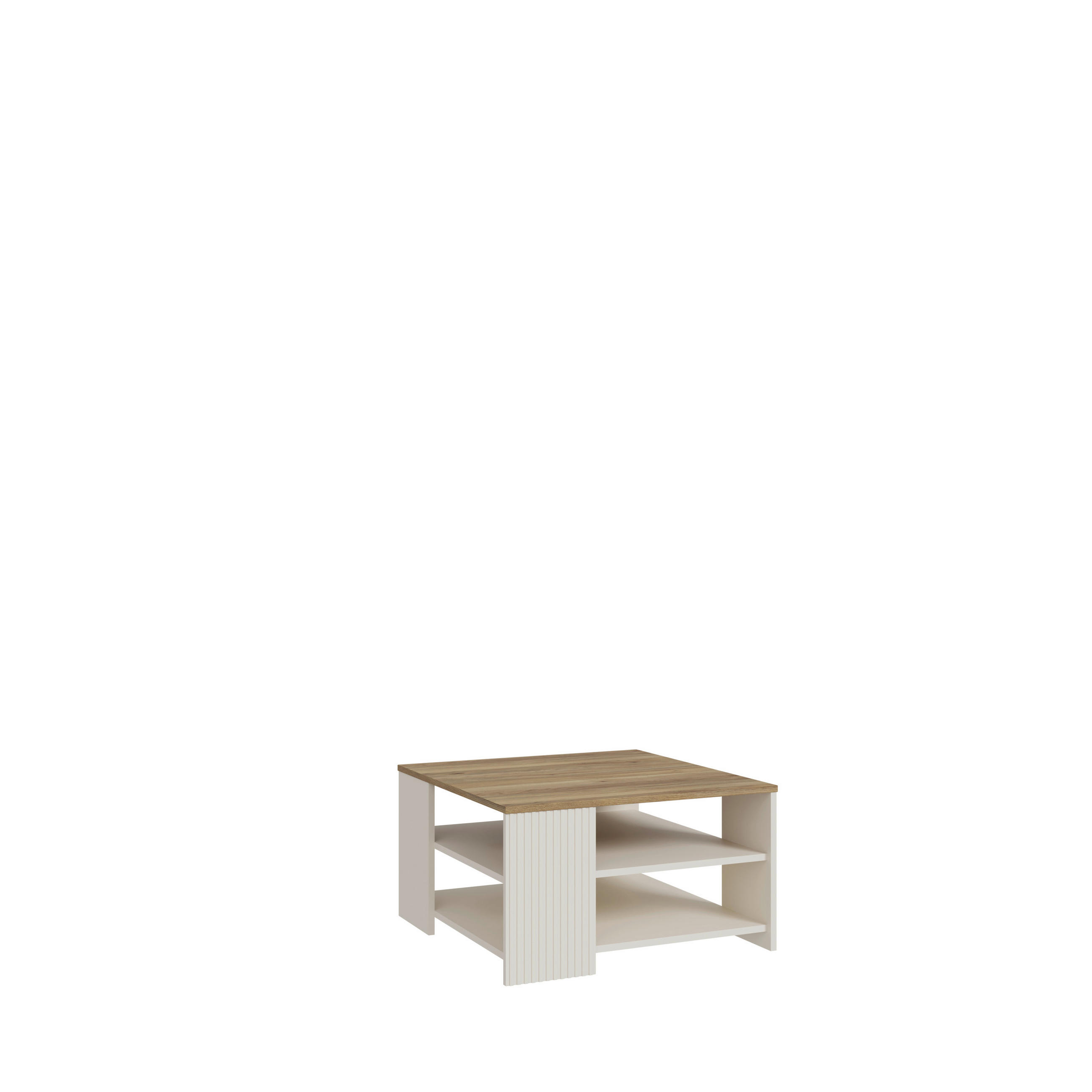 KLUBSKA MIZA, 80/45/80 cm barve hrasta, peščene barve  - barve hrasta/peščene barve, Design, leseni material (80/45/80cm) - Hom`in