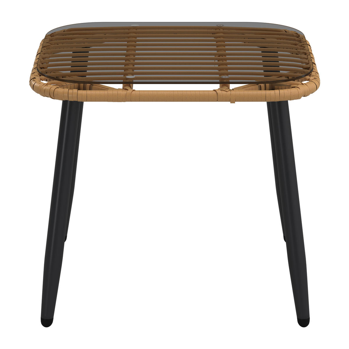 LOUNGEGARNITUR 4-teilig   187/67/187 cm Eisen  - Beige/Naturfarben, MODERN, Glas/Kunststoff (187/67/187cm) - Ambia Garden