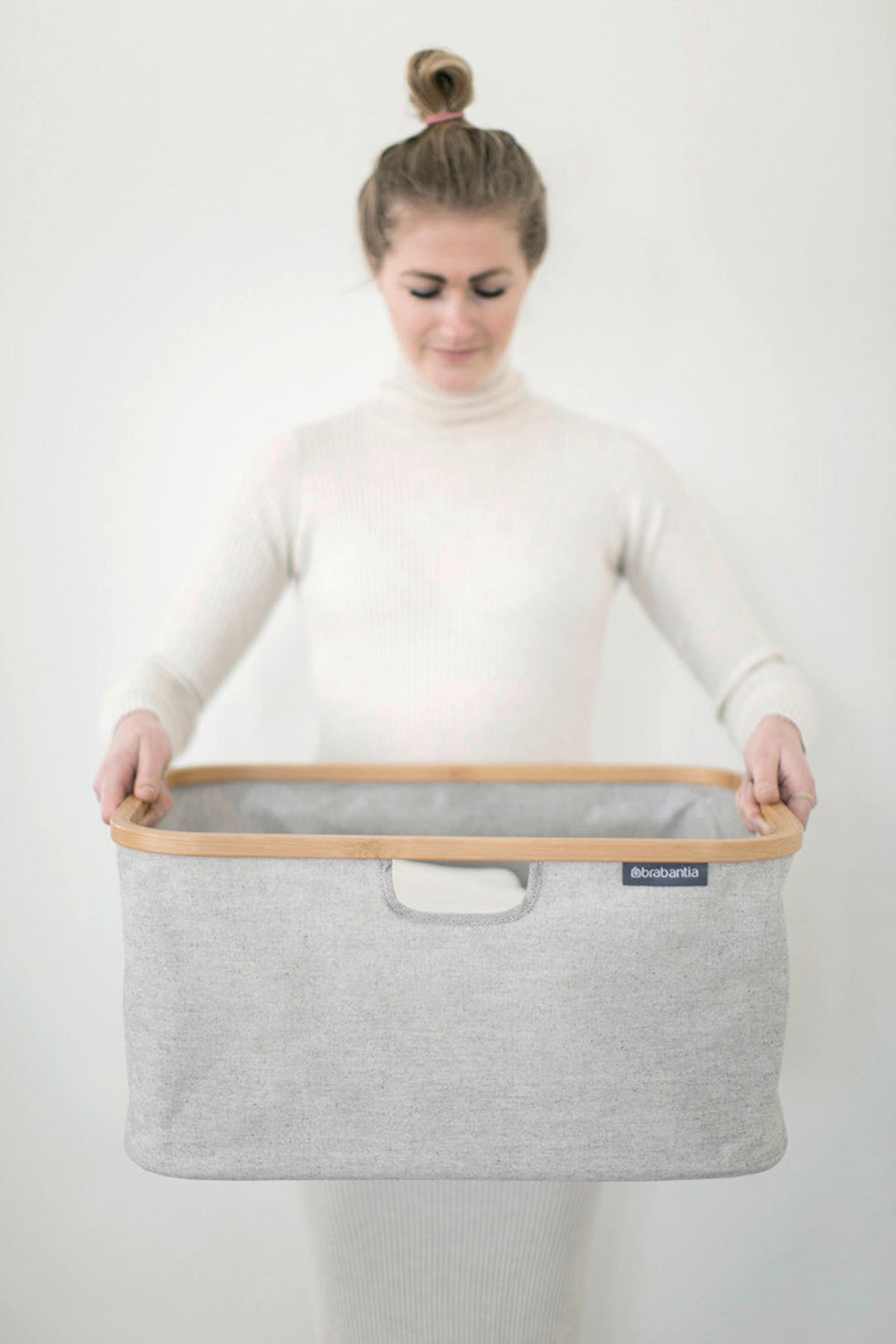 KÔŠ NA BIELIZEŇ - sivá, Design, textil (36/54/26,5cm) - Brabantia