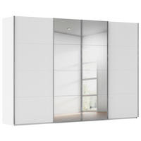 SCHWEBETÜRENSCHRANK  in Weiß  - Chromfarben/Weiß, Design, Holzwerkstoff/Metall (316/223/68cm) - Novel