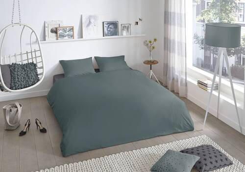 WENDEBETTWÄSCHE Good Morning Renforcé 135/200 cm  - Dunkelgrün, Basics, Textil (135/200cm) - MID.YOU
