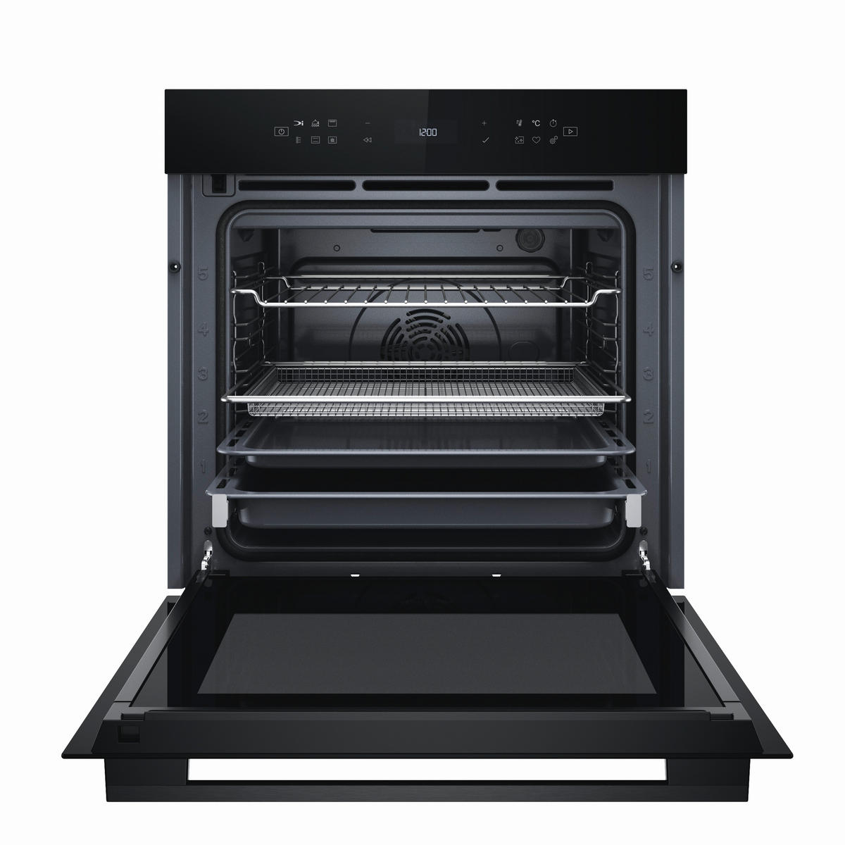 EINBAUBACKOFEN BBI78PT1SK  - Schwarz, Basics, Glas/Metall (59,5/59,7/56,4cm) - Bauknecht