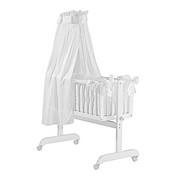 WIEGE Linda Buche Weiß - Weiß, LIFESTYLE, Holz/Textil (105/61/88cm) - MY BABY LOU