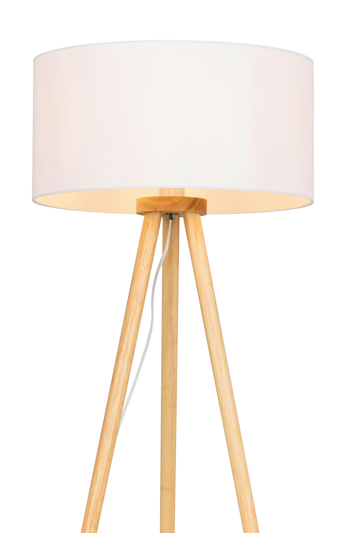 STEHLEUCHTE 50/150 cm  - Weiß/Naturfarben, Trend, Holz/Textil (50/150cm) - Collett's Monde