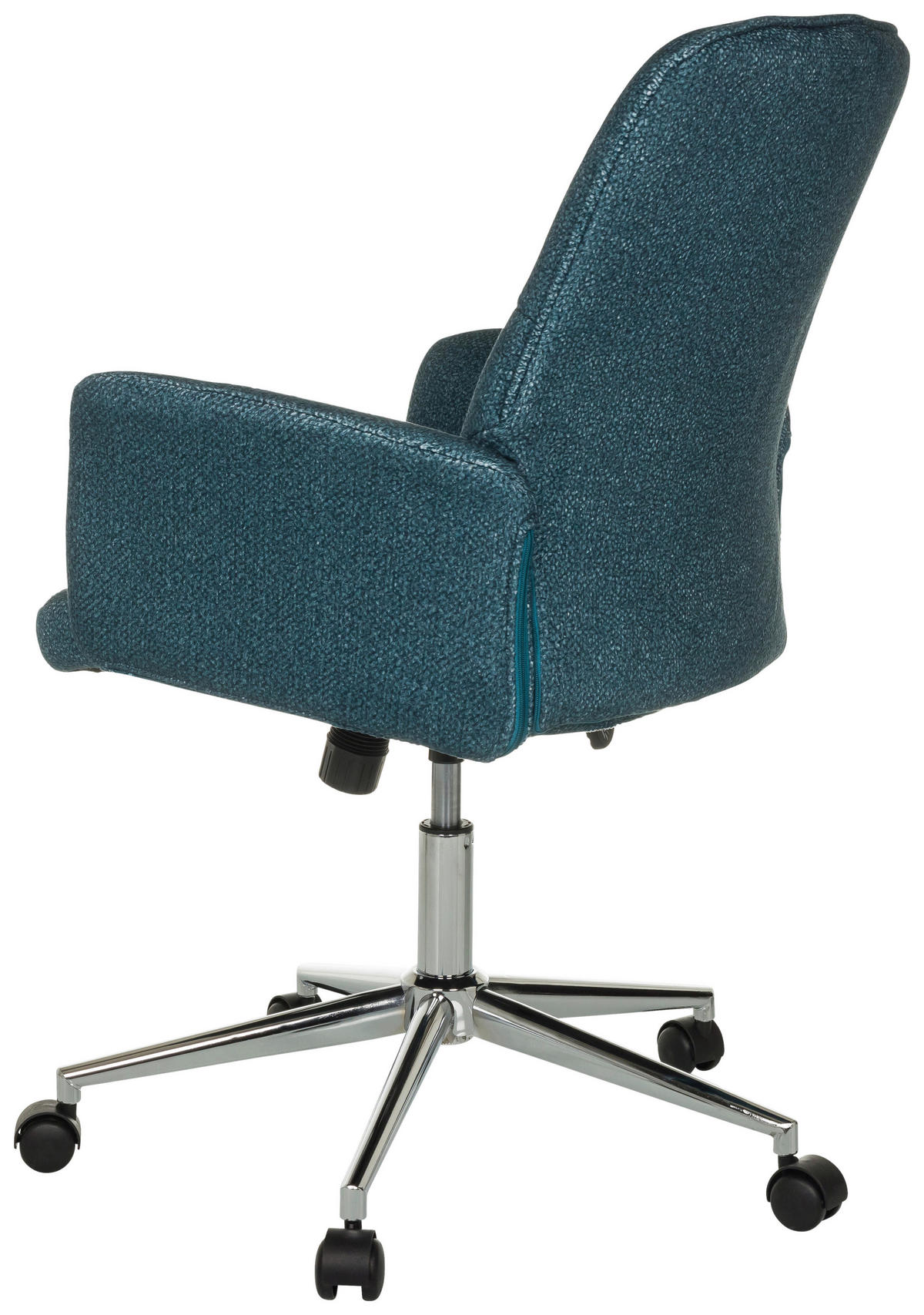 DREHSTUHL  in Flachgewebe Petrol  - Silberfarben/Petrol, MODERN, Kunststoff/Textil (63cm) - MID.YOU