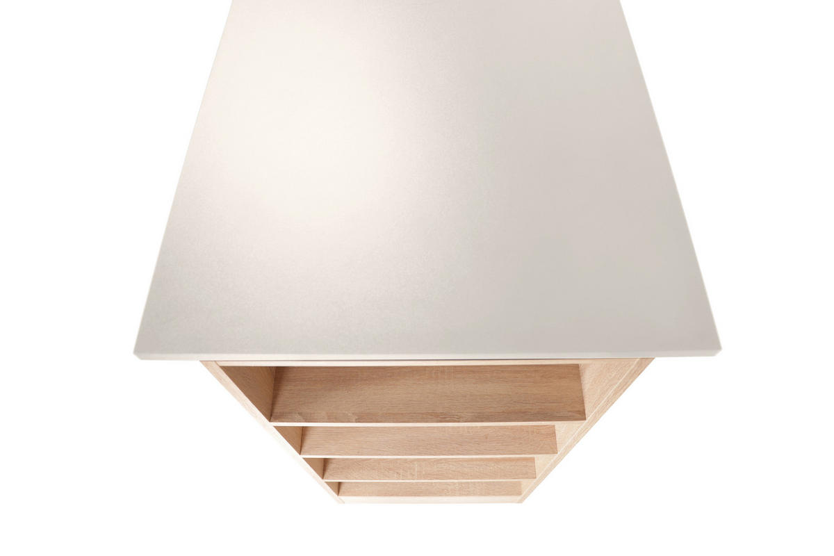 BARBORD i trämaterial  103/50/115 cm  - vit/ekfärgad, Design, trämaterial (103/50/115cm) - Respekta