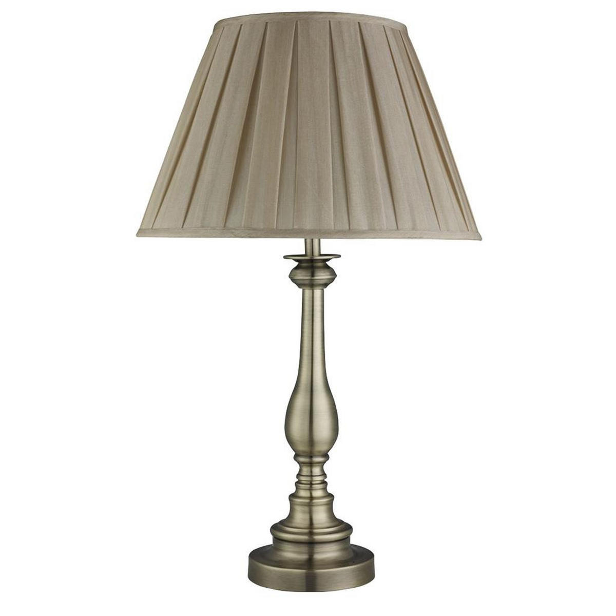 SVJETILJKA STOLNA Flemish  - boje mjeda/svijetlo smeđa, Basics, metal/tekstil (40/40/62cm)