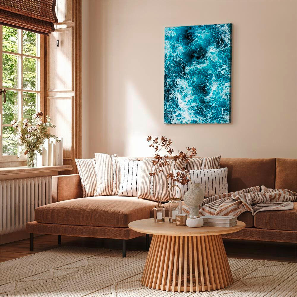 LEINWANDBILD Abstraktes, Strand & Meer 40/60/1.2 cm  - Blau/Weiß, Basics, Holzwerkstoff/Textil (40/60/1.2cm) - artgeist