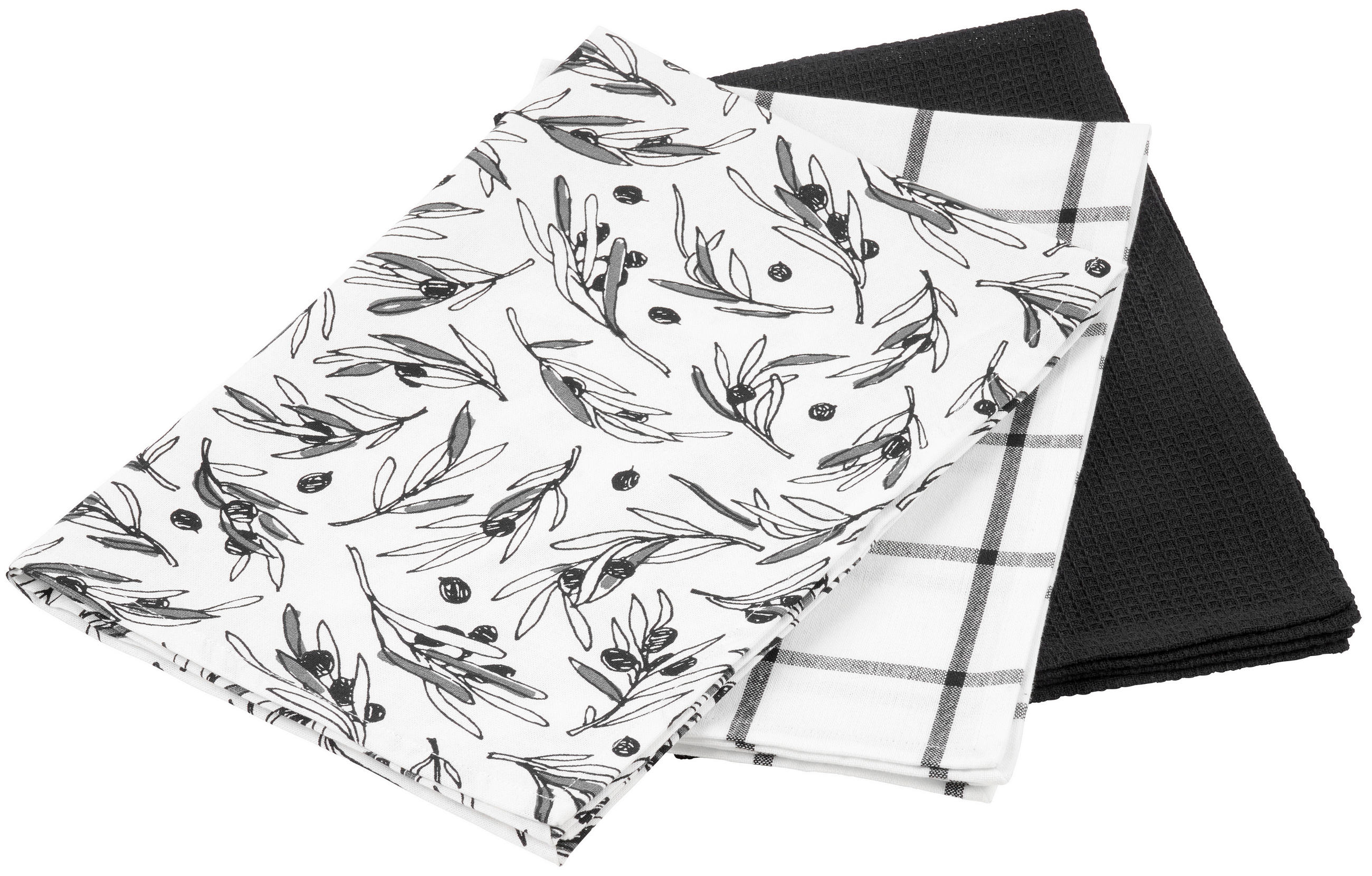 SET KRPA ZA POSUĐE crna, bela  - bela/crna, Dizajnerski, tekstil (50/70cm) - Novel