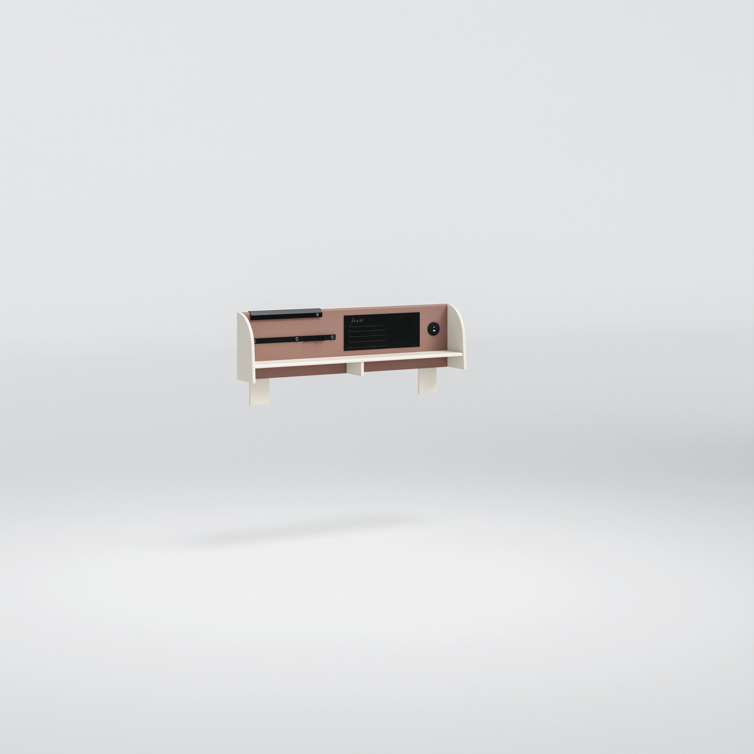 RAFT PENTRU BIROU in lemn 117/32/19 cm  - roz aprins/crem, Modern, lemn (117/32/19cm) - Cilek