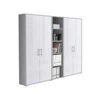 AKTENSCHRANK 212,9/185,6/33 cm  - Weiß Hochglanz/Grau, MODERN, Holzwerkstoff (212,9/185,6/33cm) - MID.YOU