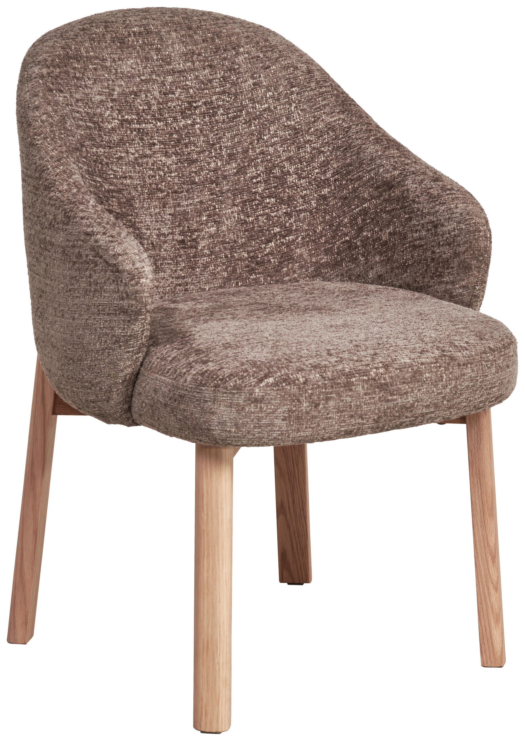 ARMLEHNSTUHL in Holz, Textil Braun, Naturfarben  - Braun/Naturfarben, MODERN, Holz/Textil (58/82/60cm) - MID.YOU