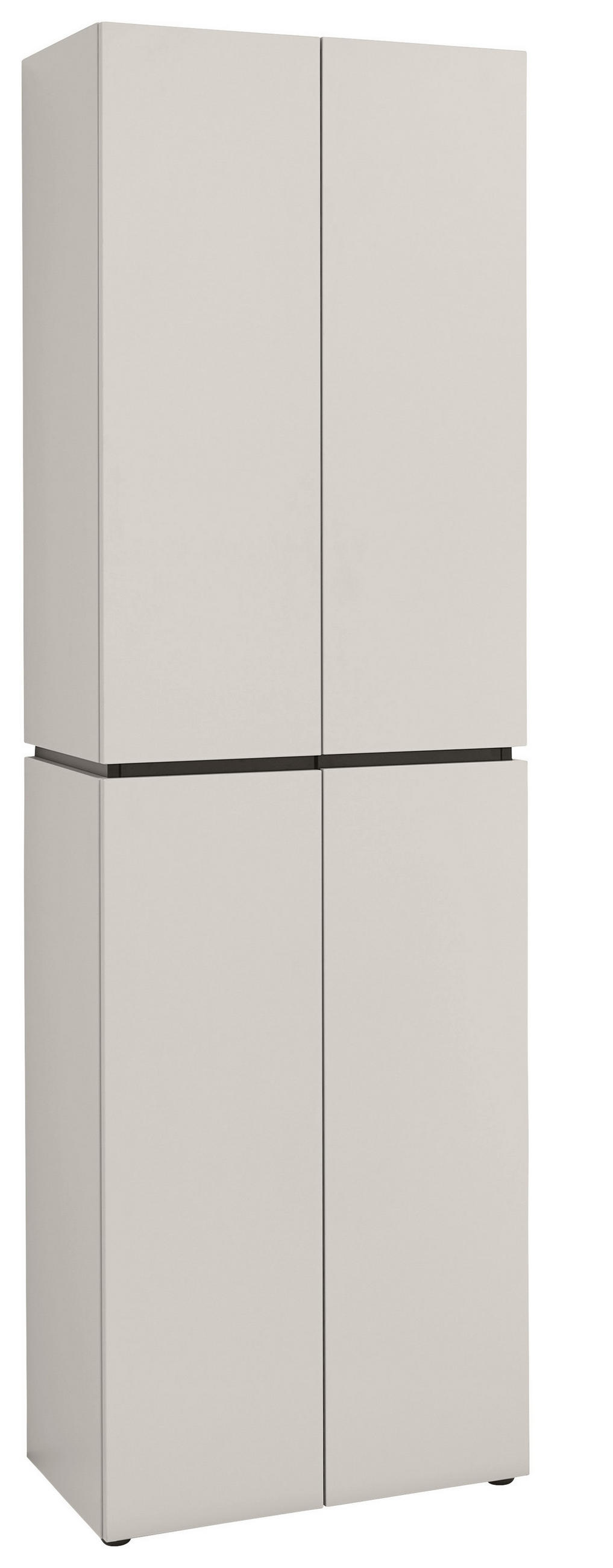 GARDEROBENSCHRANK 60/199/37 cm  - Kaschmir/Schwarz, Design, Holzwerkstoff/Kunststoff (60/199/37cm) - Voleo