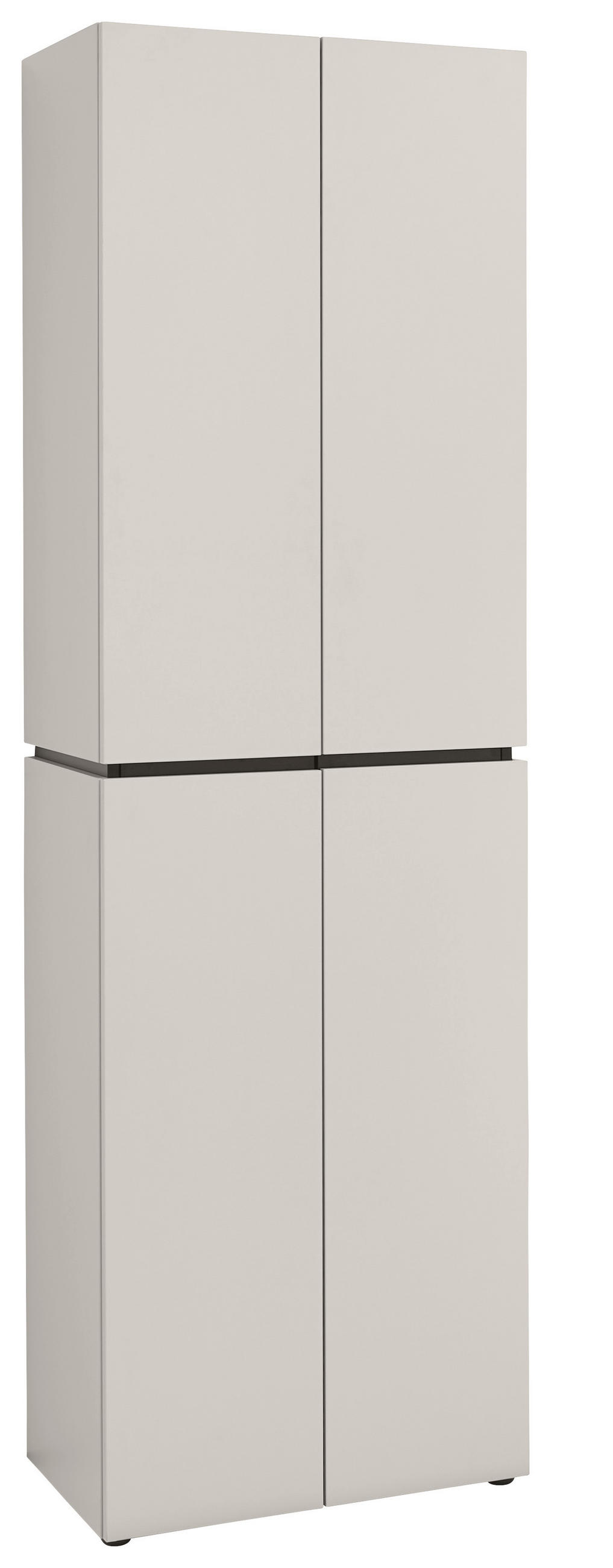 ELŐSZOBASZEKRÉNY 60/199/37 cm  - kasmírszínű/fekete, Design, műanyag/faalapú anyag (60/199/37cm) - Voleo