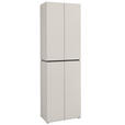 GARDEROBENSCHRANK  in 60/199/37 cm  - Kaschmir/Schwarz, Design, Holzwerkstoff/Kunststoff (60/199/37cm) - Voleo