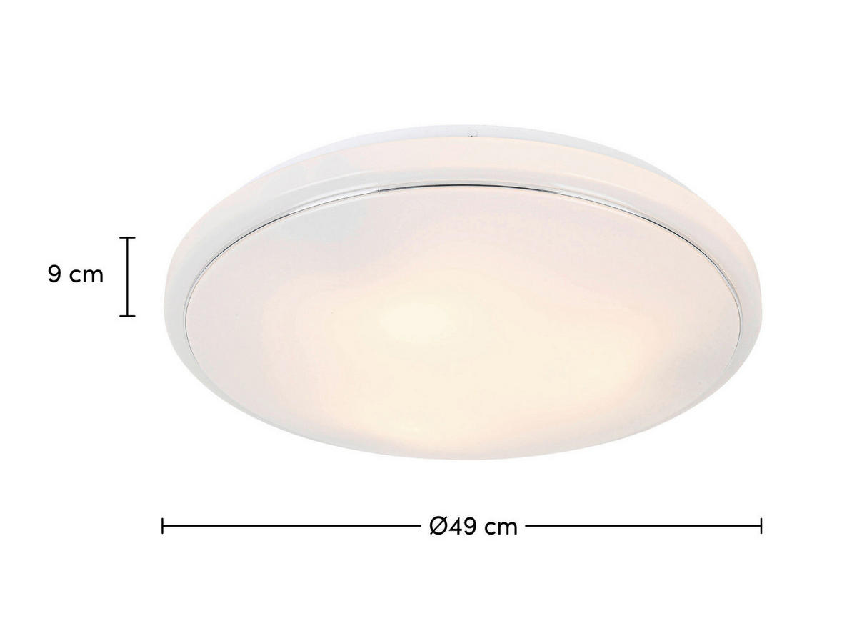 SVJETILJKA STROPNA  - bijela/boje kroma, Basics, metal/plastika (49/9cm) - Boxxx