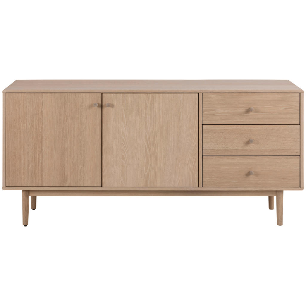 Sideboard 160 cm Aston, Echtholzfurnier Eiche