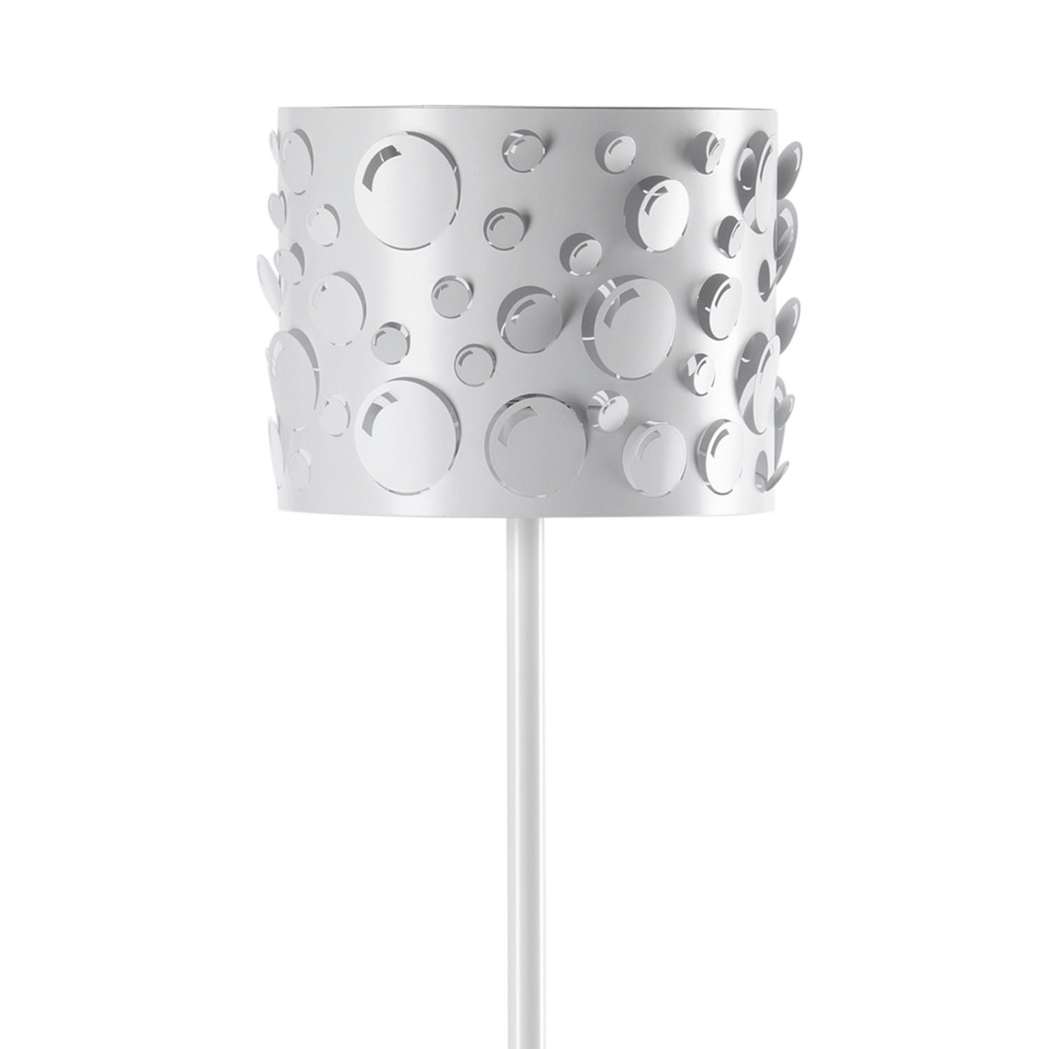 STEHLEUCHTE 4895 BOLLICINE 30/30/164 cm   - Weiß Hochglanz/Schwarz, Design, Kunststoff/Metall (30/30/164cm)