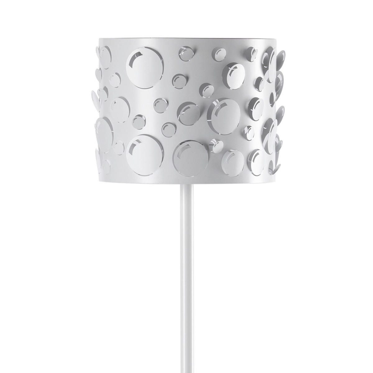 STEHLEUCHTE 4895 BOLLICINE 30/30/164 cm   - Weiß Hochglanz/Schwarz, Design, Kunststoff/Metall (30/30/164cm)